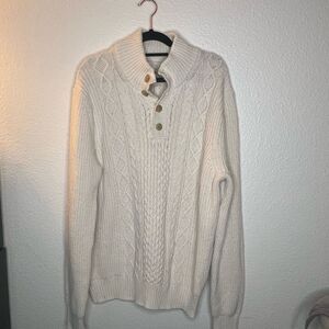St John’s bay cable knit beige sweater